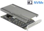 Delock PCI Express x16 kártya - 4 x belső NVMe M. 2 M-kulcsok (89044) - pepita