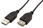  Cablu prelungitor USB 2.0 AA 30 cm, negru
