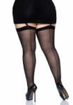 Justin + Simon Leg Avenue Plus Sheer Backseam Stockings