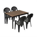 Keter Lagos 4+1 szett dió-grafit 260568_218091_4