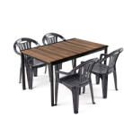 Keter Rowen 4+1 szett dió-grafit 260568_220594_4