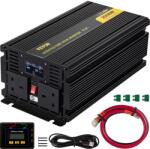VEVOR Invertor cu unda sinusoidala modificata 2000W Convertor de tensiune DC 24V la AC 240V Convertor de curent cu invertor de putere continua Telecom (Inversor de Corriente 2000W)