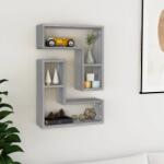 Bútor-market 2 db szürke sonoma színű szerelt fa falipolc 50 x 15 x 50 cm