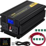 VEVOR Convertor de tensiune VEVOR invertor cu unda sinusoidala modificata pura de 2000 W 12 V DC 240 AC indicatoare LED 4000 W ecran LCD 03 A 330 x 167 120 (2000 W)