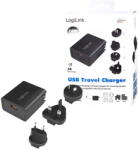 LogiLink Adaptor de călătorie USB Logilink pentru QC 3, 18W