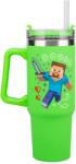 Paladone Cană de călătorie Paladone Games: Minecraft - Steve & Creeper, 900 ml (PP14600MCF)