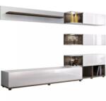 ASM Silk Szekrénysor - Sötét Wotan-Fehér Magasfényű