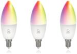 DELTACO Smart Led Izzó 5W 470Lm 2700-6500K E14 - RGB, 3 db (SH-LE14RGB-3P)