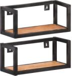 Bútor-market 2 db tömör akácfa fali polc 40 cm