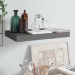 Bútor-market Magasfényű szürke mdf lebegő fali polc 40 x 23 x 3, 8 cm