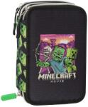 Panini Penar cu rechizite Panini Minecraft - Movie, 3 fermoare (73537) Penar