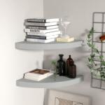Bútor-market 323923 floating corner shelves 2 pcs grey 35x35x3, 8 cm mdf