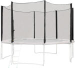 inSPORTline Froggy PRO Trambulin Védőháló - 305 cm Trambulinhoz, 8 Rúddal, Fekete (9781-1)