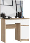 AKORD CLP Fésülködőasztal Tükörrel Laminált Sonoma Tölgy Fehér