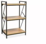 Signal Tablo Ipari Tölgy Polcos Állvány Sötétbarna Fém Vázzal