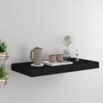Bútor-market Fekete mdf lebegő fali polc 50 x 23 x 3, 8 cm