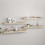 Bútor-market 4 db tölgyszínű mdf lebegő fali polc 90 x 23, 5 x 3, 8 cm