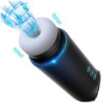 Leopard - fel-le mozgó, szívó-vibráló maszturbátor (fekete) - vagyaim