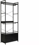 Signal Rin C Ipari Polcos Szekrény Laminált Fekete Matt