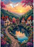 Alipson Puzzle 50178 - The Village by the Lake - 500 db-os puzzle (50178)