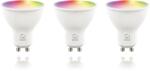 DELTACO Smart Led Spot Izzó 5W 470Lm 2700-6500K Gu10 - RGB, 3 db (SH-LGU10RGB-3P)