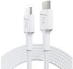 Green Cell Green Cell kábel fehér USB-C C típusú 2m PowerStream gyors töltéssel Power Delivery 60W, Ultra Charge, Quick Charge 3.0 (GC-36626)