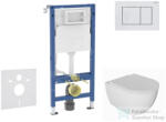 AXO Geberit Duofix falra szerelhető WC szett, Kielle Oudee WC és softclose ülőkével, Geberit Delta 30 alpesi fehér nyomólappal SANI11CA3139B (SANI11CA3139B)