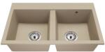Bradoline Exclusive 20 gránit mosogató, FALI CSAPHOZ, bézs, beépíthető (JK-4649)