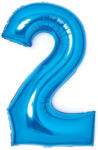 Amscan 2 - es midi szám fólia lufi - kék 66 cm