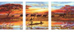 iPicasso Set 3 picturi pe numere, cu sasiu, Comori africane, 50x120 (PC34050032)