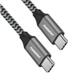 PremiumCord USB 2.0 Type C Összekötő Fekete-Szürke 1m ku31cw1 (ku31cw1)