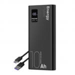 OBAL:ME EnergyPulse hordozható töltő 10000mAh 22.5W fekete - aqua