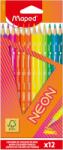 Maped Creioane FSC colorate Maped, Color Peps, neon, 12 culori/set 831802FC
