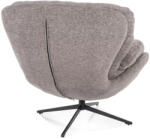  Florence Raven Szürke Forgófotel - Fekete Matt Váz