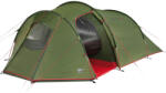 High Peak Goshawk 4 Személyes Kemping Sátor - Zöld/Piros, Vízálló
