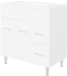 Savini Mobilier baie cu lavoar Savini Due Madrid 504, 81.5 x 46.5 x 86 cm, alb
