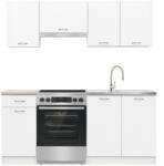 Leziter Praktik 180 konyhabútor, fehér korpusz, fehér front (PR180FHFH) - geminiduo