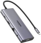 UGREEN CM639 USB-C Hub, HDMI, VGA, 2x USB-C 3.2 10Gbps, 2x USB, SD/TF, RJ45, AUX 3.5mm, PD, 4K 60 Hz (45520) - wincity