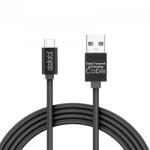 Delight USB Adatkábel + töltő 1m USB-C LED fénnyel fekete
