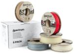Spectrum Filament PLA Spectrum, oferte speciale 5x250g, mix, Stone Light, Stone Dark, Thermoactiv Red, Wood OAK, Glow Green, REDUCERE