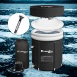 inSPORTline Hordozható merülődézsa inSPORTline FrostZen Pro II, tartós dupla héj, felfújható perem, hőmérő, összecsukható