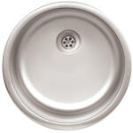 Evido RONDO rozsdamentes mosogató, kerek, egymedence, natúr, 44, 6 cm átmérő, 1, 5" lefolyógarnitúra, 442002