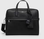 BOSS bőr laptop táska - fekete Univerzális méret