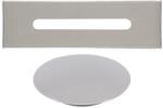  Set c|| capac preaplin și scurgere din oțel pentru cadă freestanding, silver (KSL-001)