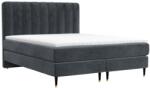 Maison de Reve Antracit bársony boxspring ágy KOBBE 200 x 200 cm (KOBBE200_MDR_P0_TNW96_M1_TNW96_T3_L5)