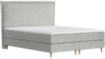 Maison de Reve Szürke kárpitozott boxspring ágy CALMA 200 x 200 cm (CALMA200_MDR_P0_ALT15_M1_ALT15_T3_L9)