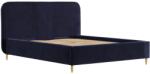 Maison de Reve Kék bársony LIVY kétszemélyes ágy 160 x 200 cm ágyneműtartóval (LIVY160_MDR_P0_MV2216_M0_NF_T0_L26)