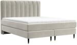 Maison de Reve KOBBE bézs bársony boxspring ágy 180 x 200 cm (KOBBE180_MDR_P0_TNW06_M1_TNW06_T3_L5)