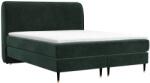 Maison de Reve OFFO zöld bársony boxspring ágy 200 x 200 cm (OFFO200_MDR_P0_TNW39_M1_TNW39_T3_L5)