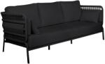 mindo Fekete szövetből készült háromszemélyes kerti kanapé No. 106 Mindo 250 cm (30030-070-481)